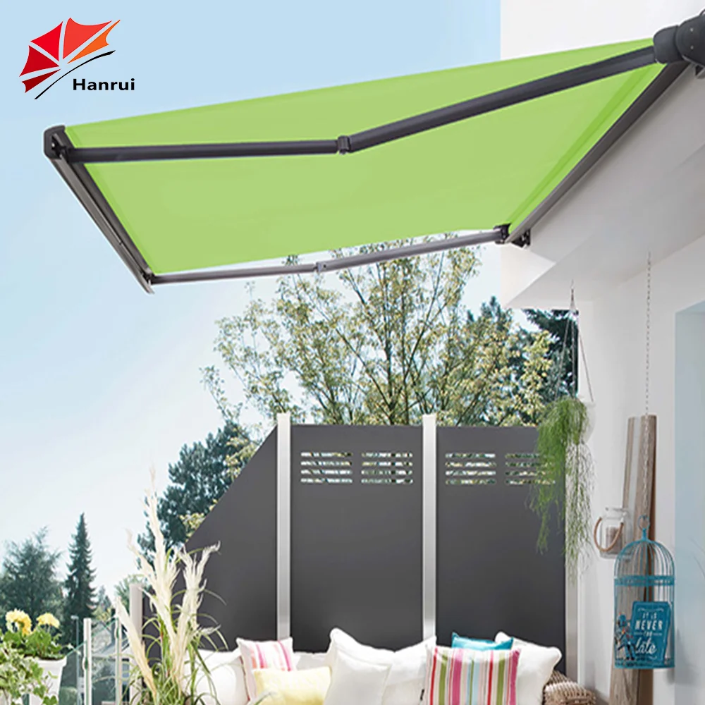 

Hot Sale Retract Awning Competitive Rate Wall Holding Aluminum Shade Full Cassette Retractable Awning 3/2 Meter Outdoor Awning