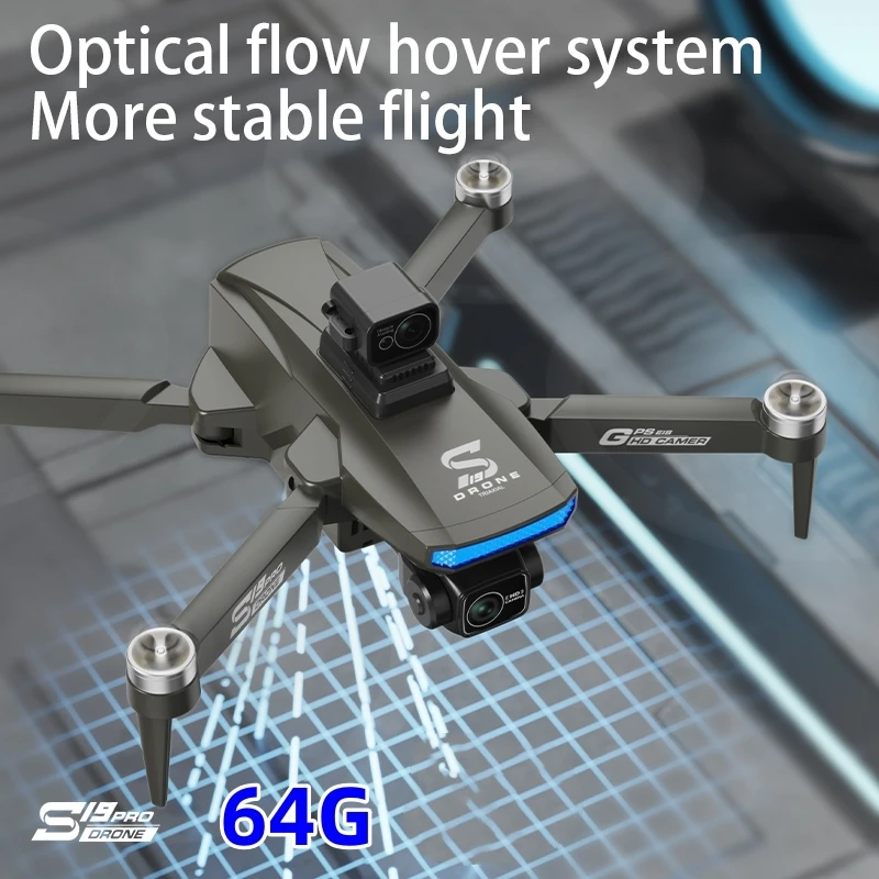 

2025 S19 Drone Brushless GPS 3-Axis Gimbal Professional 8K HD ESC 360° Obstacle Avoidance Optical Flow Positioning DC FPV Drone