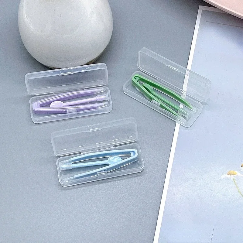 Women GIrl Mini Useful Clamps Travel Contact Lens Inserter Stick Remover Special Silica Gel Tweezers for Accessories - view 5