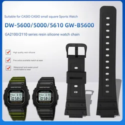 Silicone Case Strap For casio G-SHOCK DW5600 DW5000 DW5610 Resin Waterproof Rubber Band for GWX5600 Watch Accessories