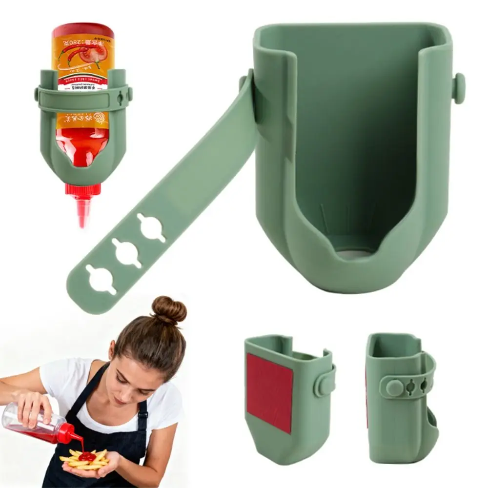 Durable Silicone Seasoning Rack Blue Green Wall Mounted Sauce Salad Storage Soft Inverted Storage Rack Home Kitchen
