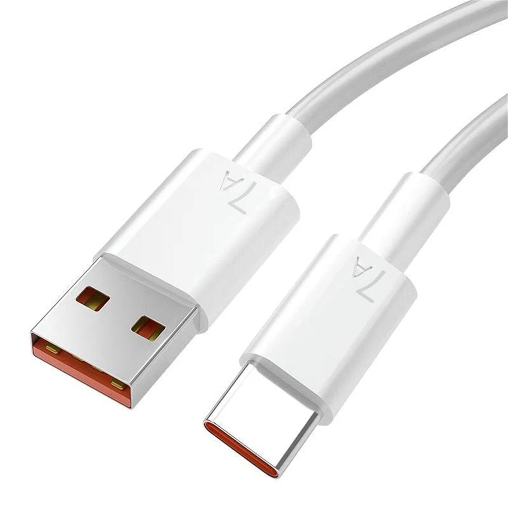 نوع C سيليكون كابل شحن سريع لهواوي ، 100 واط ، 7A ، السائل ، نقل البيانات ، USB C ، الانتعاش جدا ، البطارية