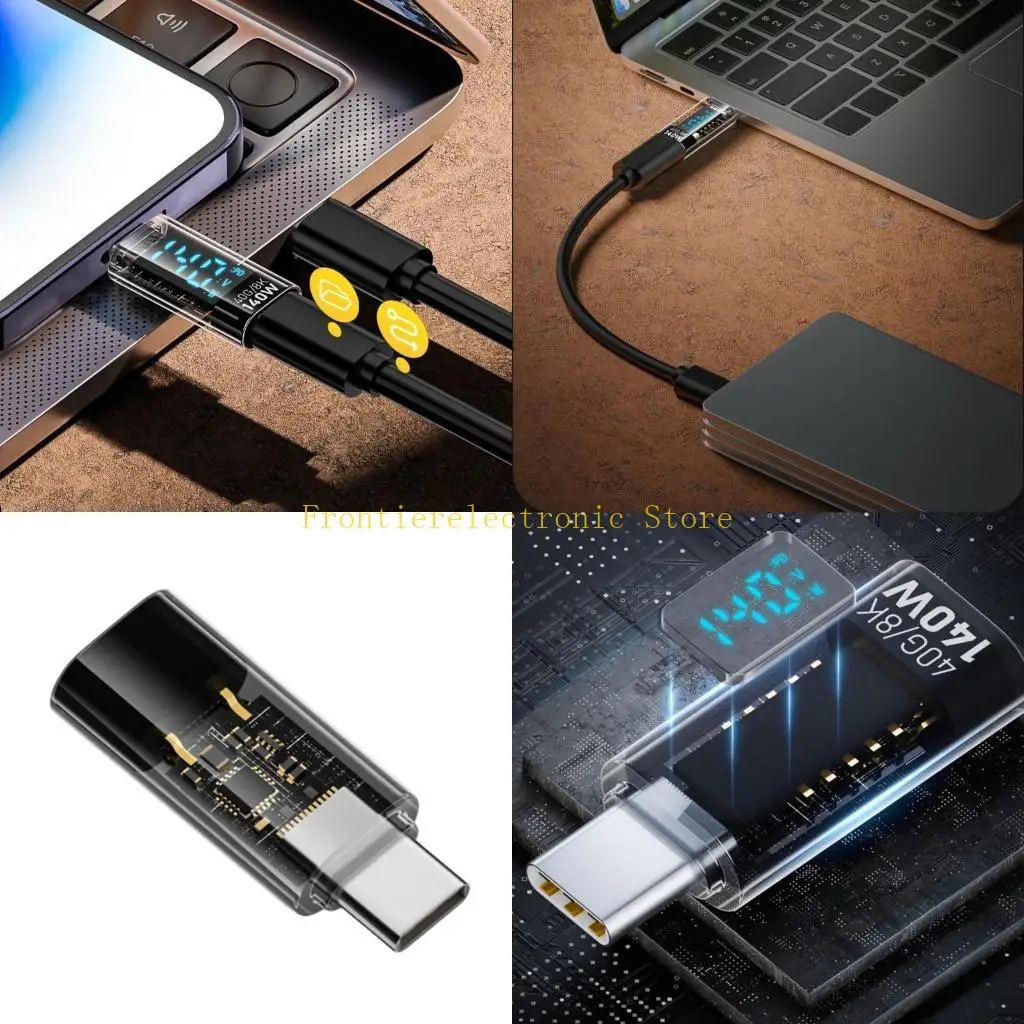 G8DB Digital Display USB C Extenders Adapter 140W Fast Charging 40Gbps Data Transfer Support for Smartphones,Tablets, Laptops
