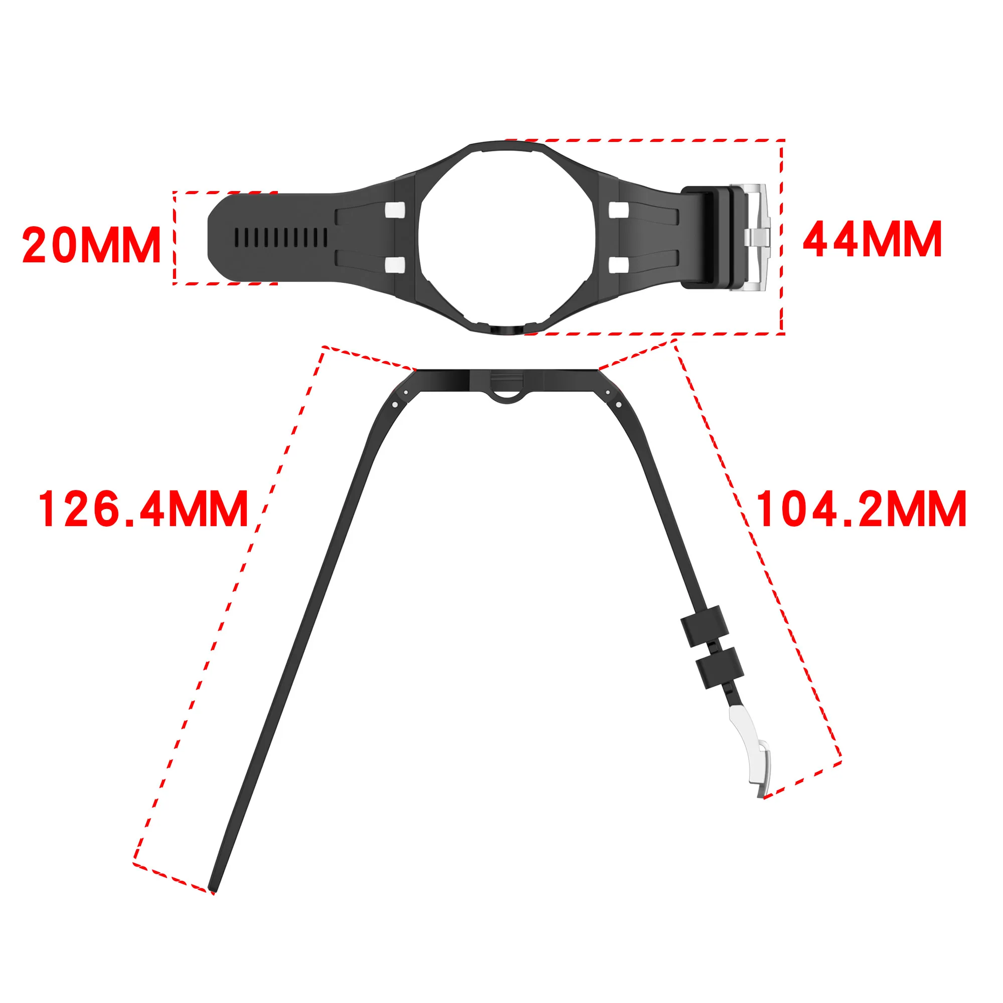 PC Case+Silicone Strap for Swatch X AP Royal Pop Pocket Watch Changer to Wristwatch Integrated Modification Accessories image 6