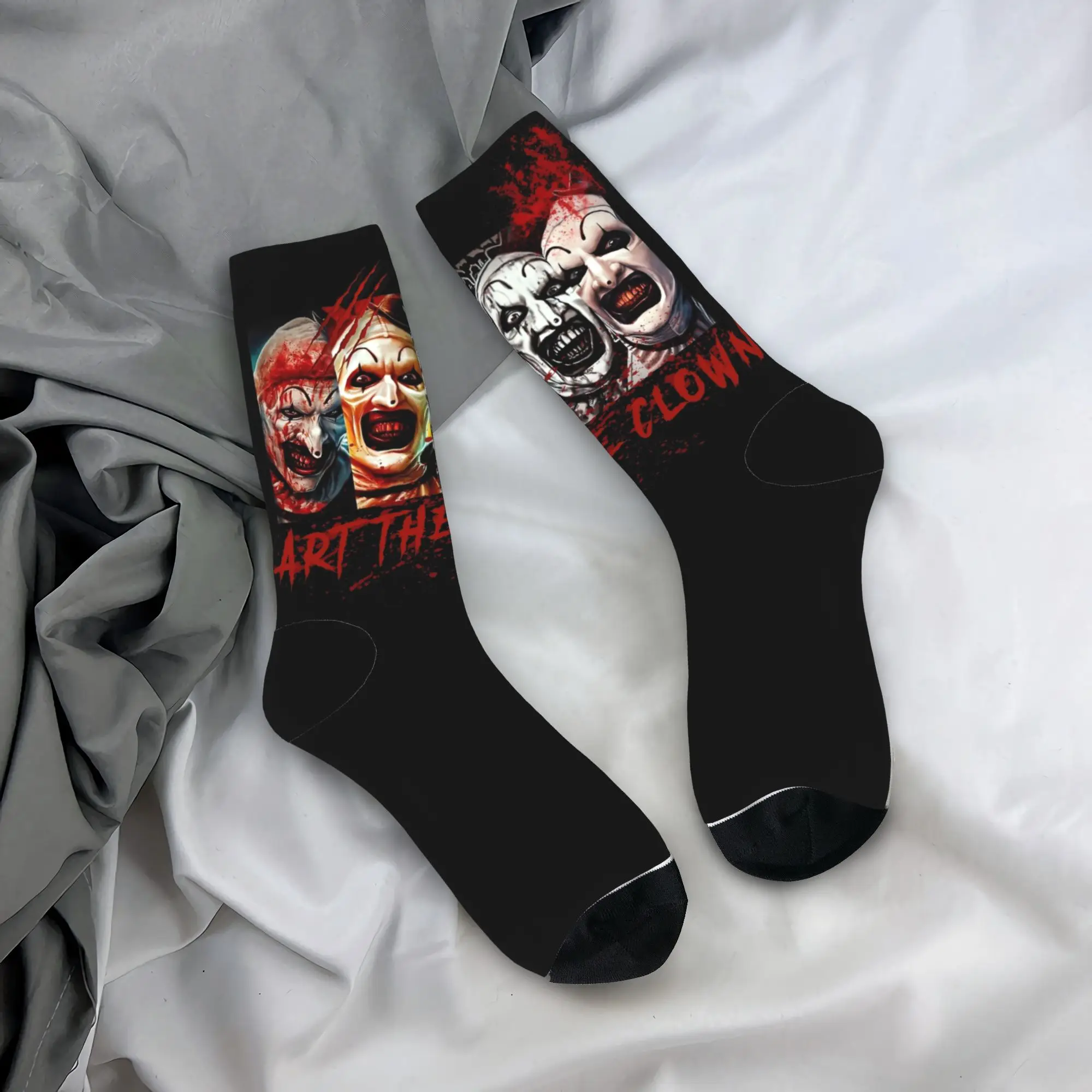 

Winter Warm Colorful Unisex Art The Clown Bloody Terrifier Socks Breathable Crew Socks