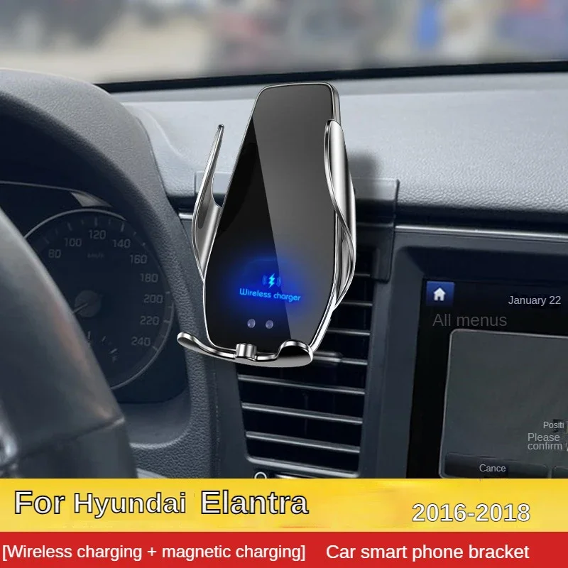 

2016-2018 For Hyundai Elantra 6th Gen Mobile Phone Holder Wireless Charger Car Mount Navigation Bracket GPS Support 360