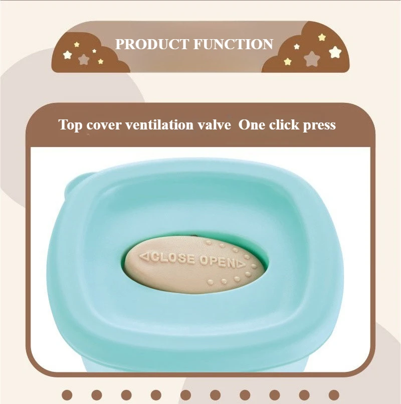 4pcs/set Baby Food Storage PP Baby Snack Box Seal Container for Children's Food Complementary Food Container Microwave Baby Item