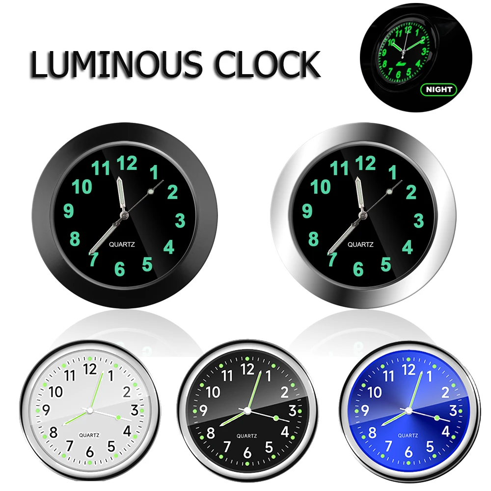 Hot 43mm Car Clock For Car Luminous Auto Gauge Air Vent Quartz Clock with clip Auto air outlet Watch Car styling