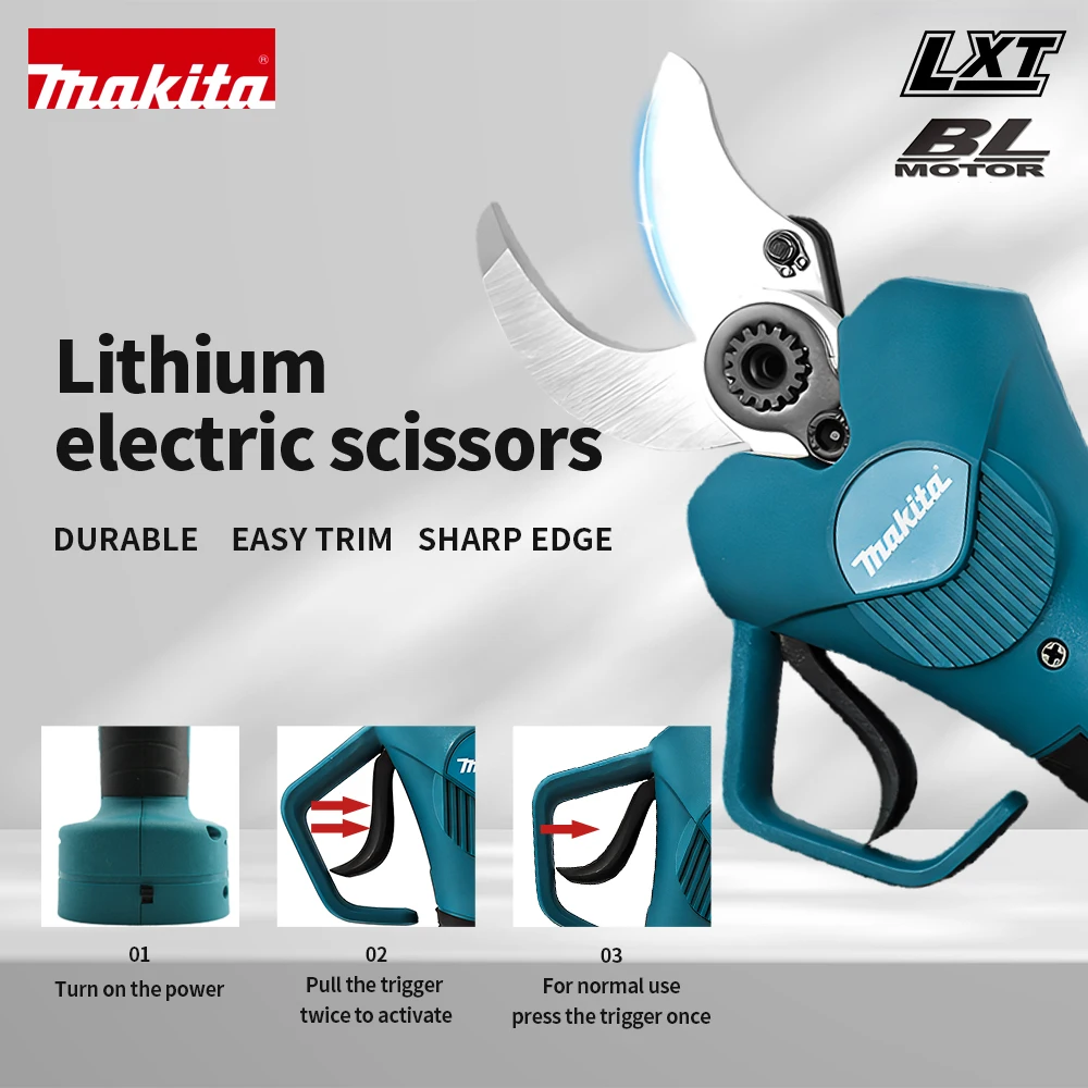 Makita – ciseaux électriques au Lithium, sécateur multifonction, coupe de Branches d'arbres fruitiers, Machine de jardin à batterie 18V