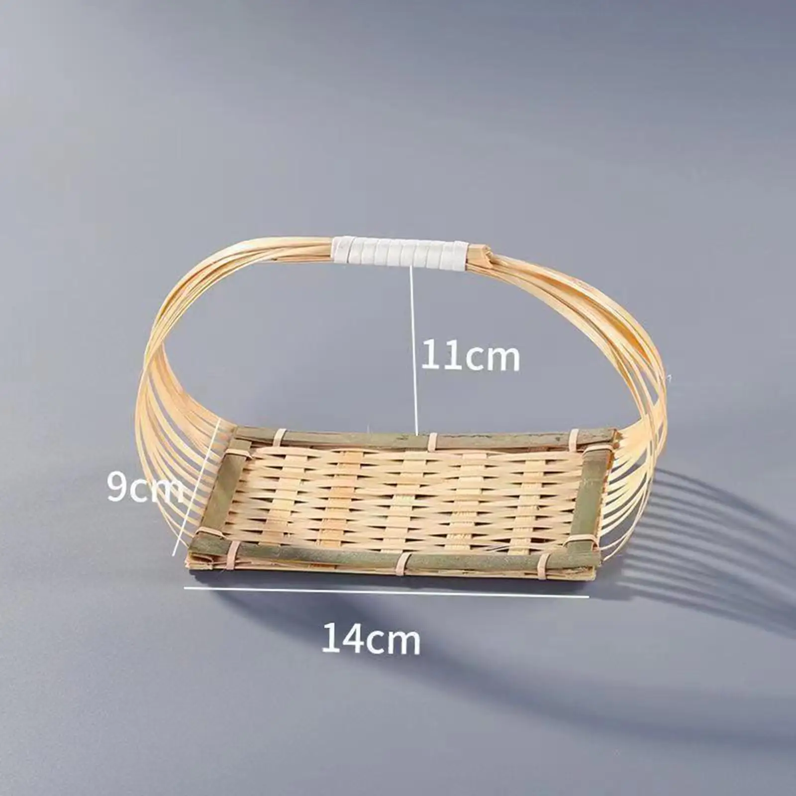 Handwoven Fruit Basket Serving Tray Multiuse Storage Stand Bamboo Fruit Basket for Tools Store Celebration Countertop Kitchen