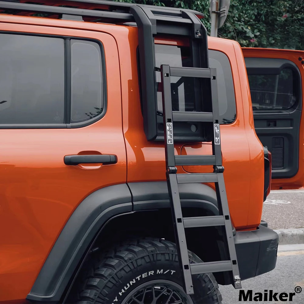 

Offroad Aluminum Climb Ladder for Tank 300 Maike Manufacture Accessories 4x4 Side Ladder Rack Expandable Ladder
