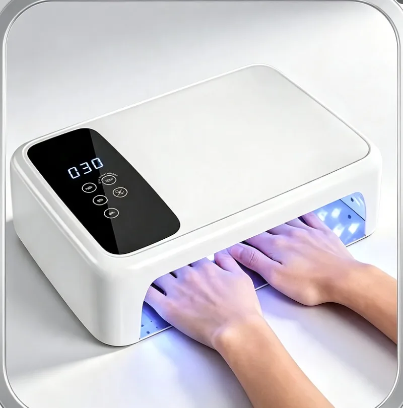 178W UV LED Nail Lamp, Two-Hand Phototherapy Large Space Lamp with Hand Pillow for Fast Curing