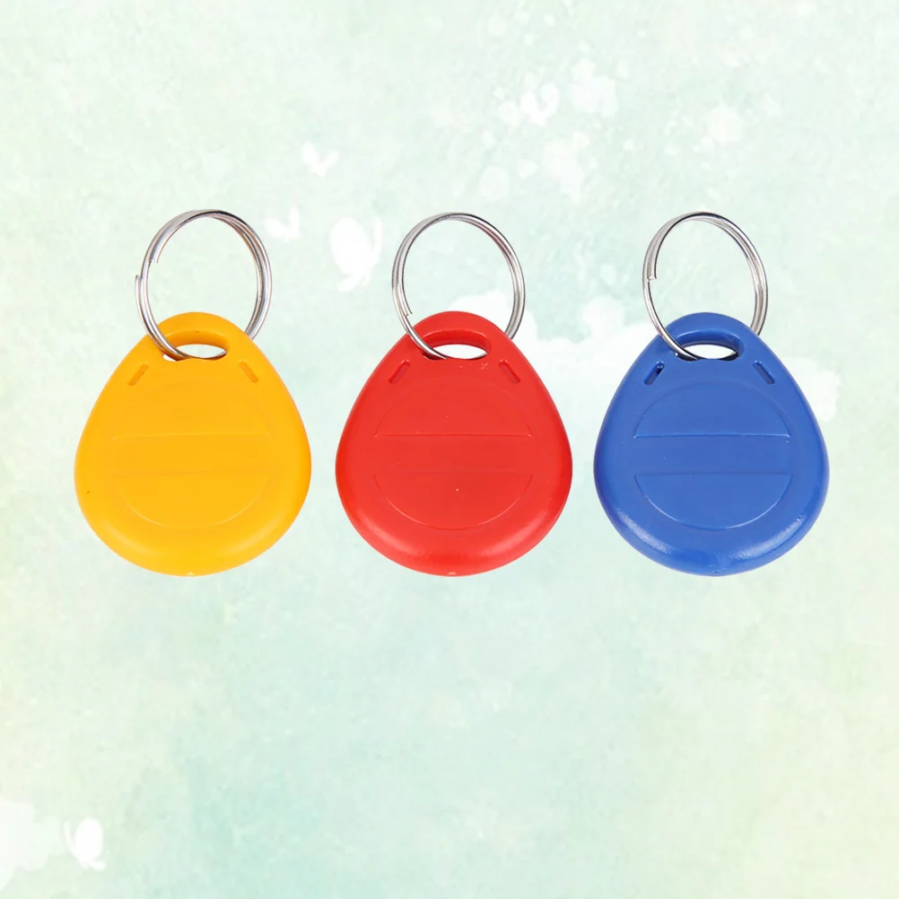 

3pcs Keyfob Key Fobs ID Token Tag Keypad for Door Access Control Security Lock Wholesale (Yellow + Red + Blue)