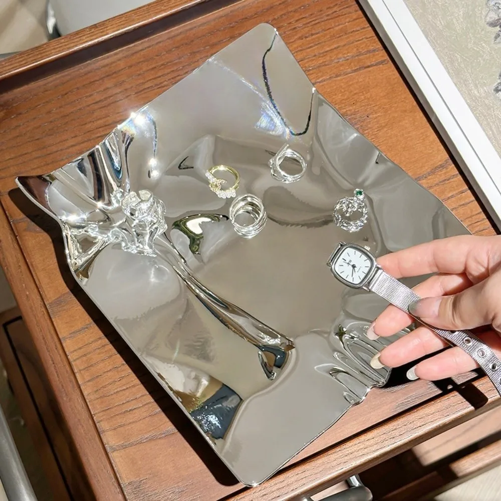 

Nordic Irregular Jewelry Storage Tray Creative Design High-end ABS Fruit Plate Ornaments Space Saving Necklaces Display Props