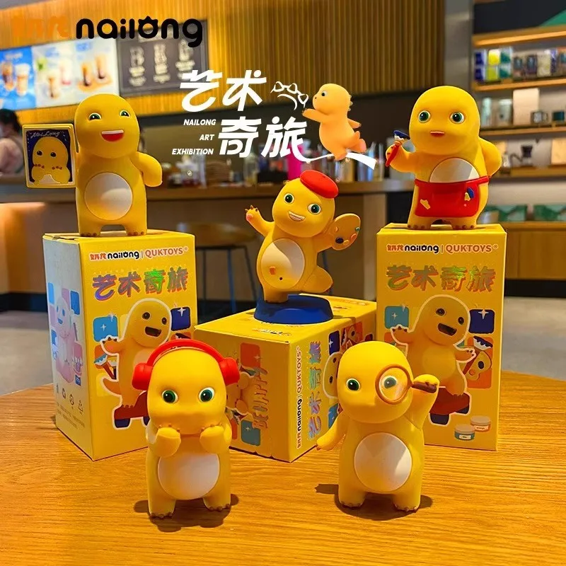 Caja ciega de dragón de leche para niños, figuras de acción de la serie diaria Nailong, colección de decoración de mesa, muñecos de juguete, regalos de cumpleaños