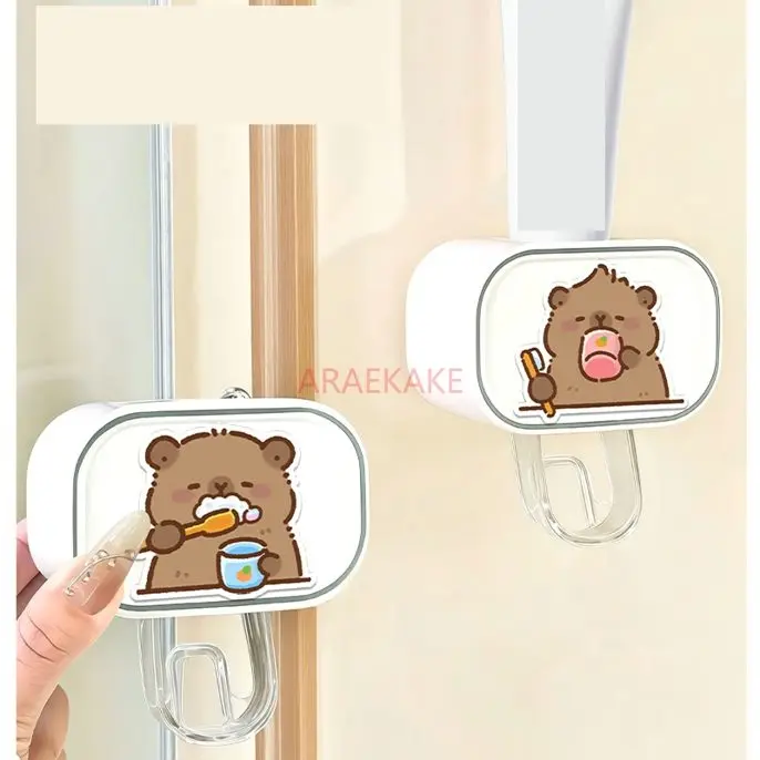 

1pcs Automatic Toothpaste Squeezer Suction Cup Wall Mounted Non Perforated Toothpaste Storage Rack Toothpaste Placement Rack
