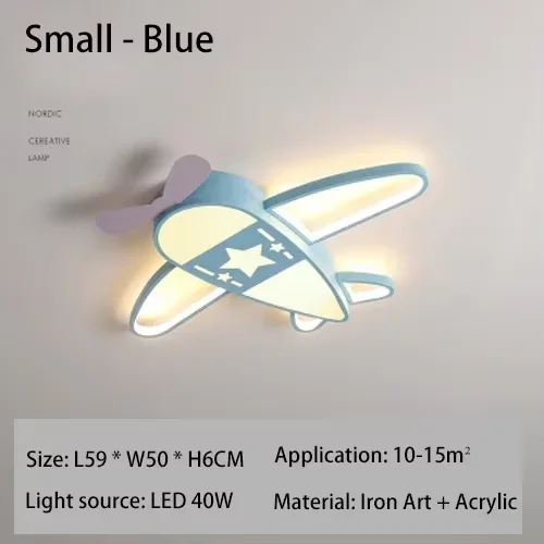 Cartoon Vliegtuig Plafondlamp Creatief Ontwerp Led Witte Lamp Woonkamer Eetkamer Studie Kinderkamer Jongen Baby Kinderkamer Decor Lamp