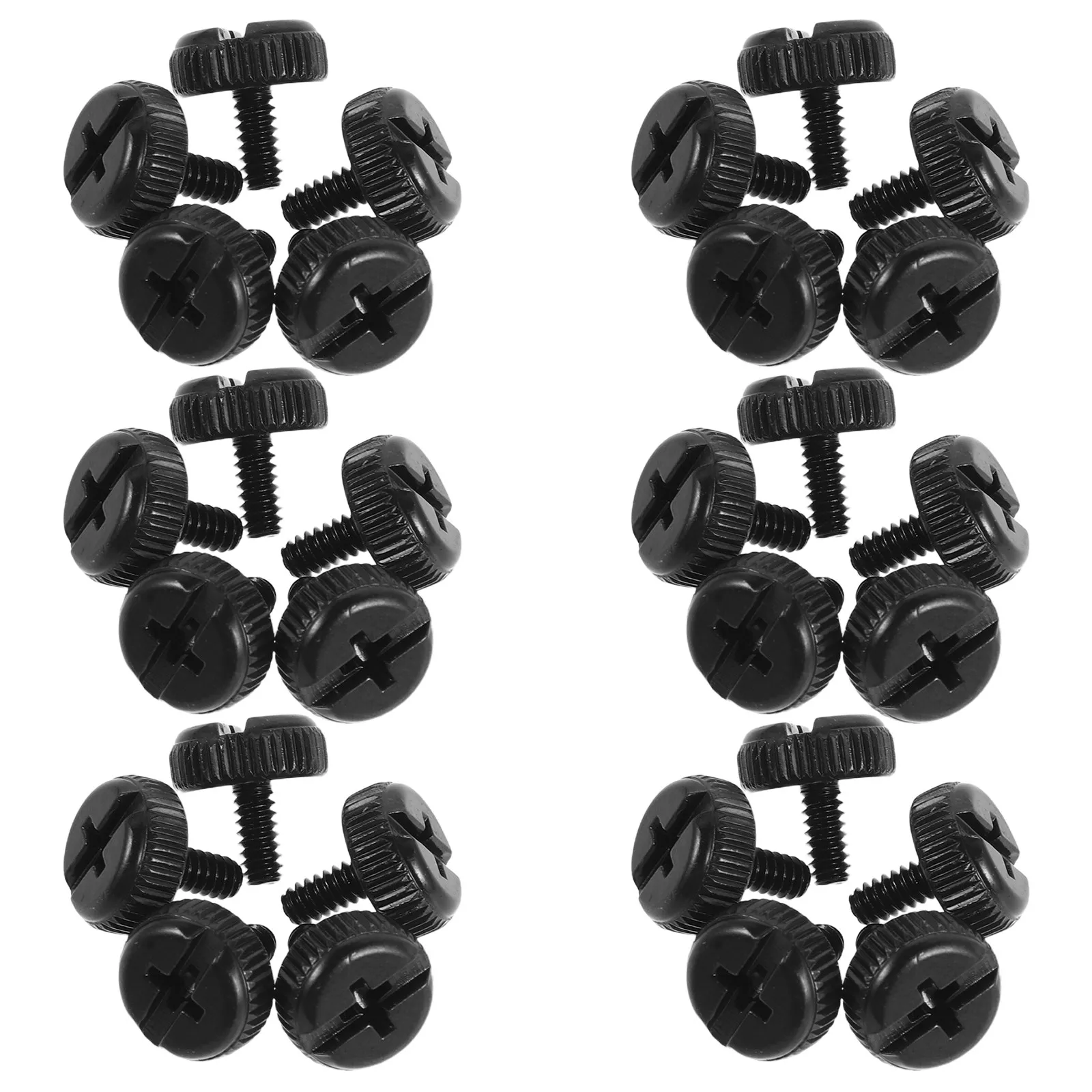 50Pcs Computer Case Thumbscrews Black Quick Hand-Tightened Installation Pc Case Side Panel Hard Disk Drive Screws