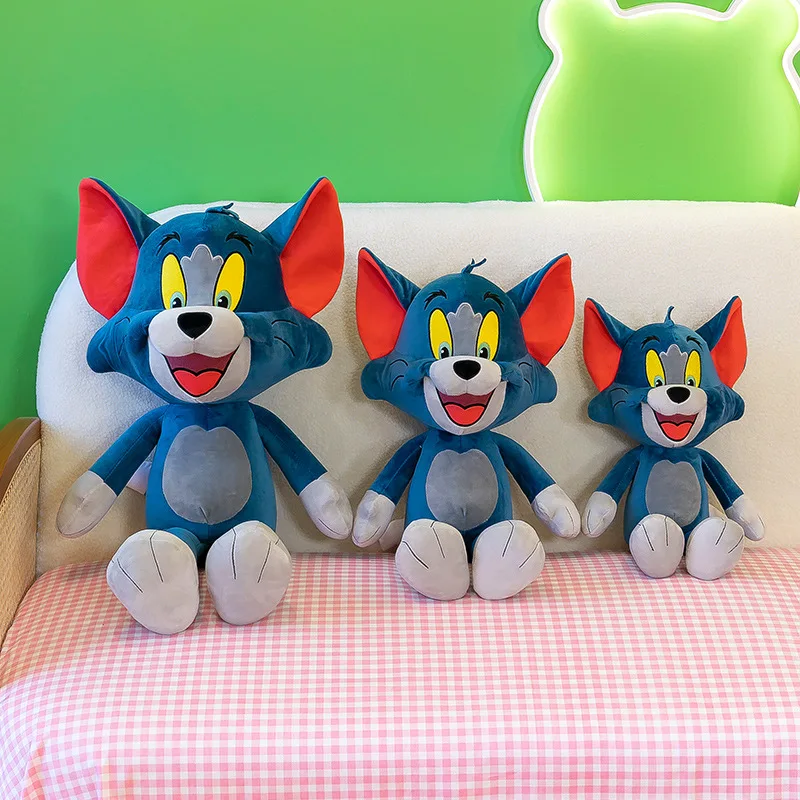 Tom e Jerry bambole di peluche simpatico cartone animato bambole per dormire per bambini regali di compleanno ornamenti da comodino cuscini decorazione della stanza bambole