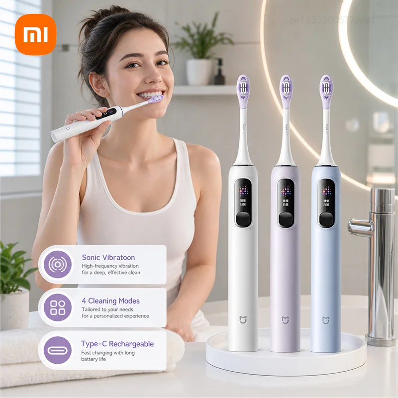 Xiaomi Oscillation Electric Toothbrush Pro,Smart 4 Modes,IPX8 Waterproof Sonic Vibration Toothbrushes,180-day Battery Life