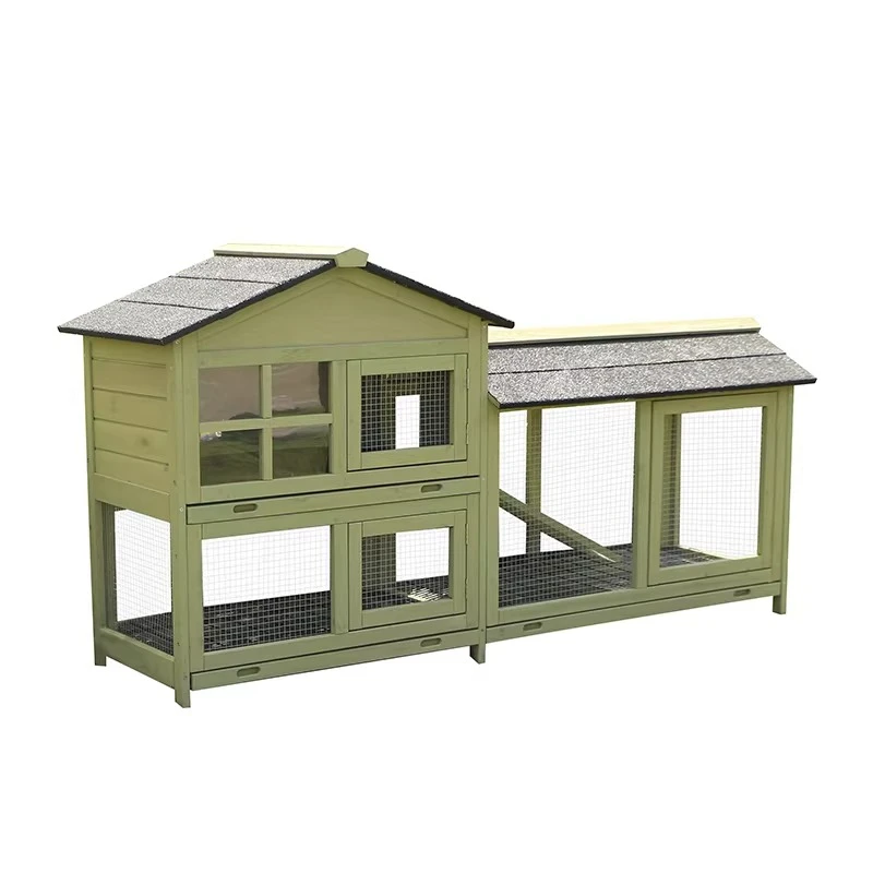 Outdoor rabbit cage kindergarten special rabbit two-story villa warm new pet large
