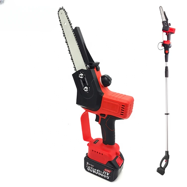 Electric Battery Chainsaw Battery Power Saw Cordless Telescopic Tree Long Reach Pole  Chainsaw Pruner Shear