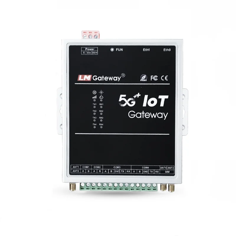 Gateway503-IoT Data Collection Gateway 5G IOT gateway Support Modbus, BACnet, DLT645, PLC 4*RS-485 2*10/100 Mbps Ethernet port