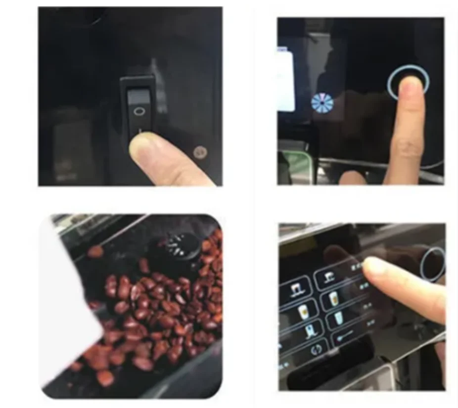 Nieuw ontwerp digitaal touchscreen slimme commerciële volautomatische espresso cappuccino koffiezetapparaat makers