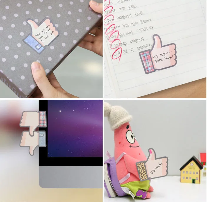 1Pcs Cute Creative Thumb Sticky Note Sticker N Times  Post It Sticky Notes Stationery Kawaii Korean Stationery