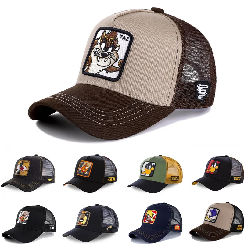 New Brand Anime BUNNY TAZ DUCK Snapback Cap Cotton Baseball Cap Men Women Hip Hop Dad Mesh Hat Trucker Dropshipping