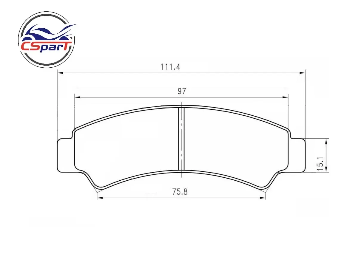 4 Set Brake Pad for CFMoto ZFORCE CFORCE UFORCE 450 550 500 600 800 1000 2018 2019 2020  7020-0810B0 7020-0810A0