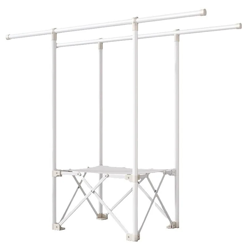

Folding drying rack balcony household floor-to-ceiling drying rod does not take up space
