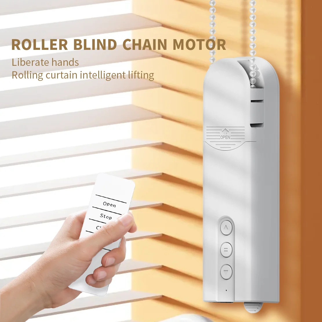 Zigbee Smart Curtains Opener Electric Chain Blinds Motor With Voice Control, Rechargeable Wireless Smart Curtain Motor Opener