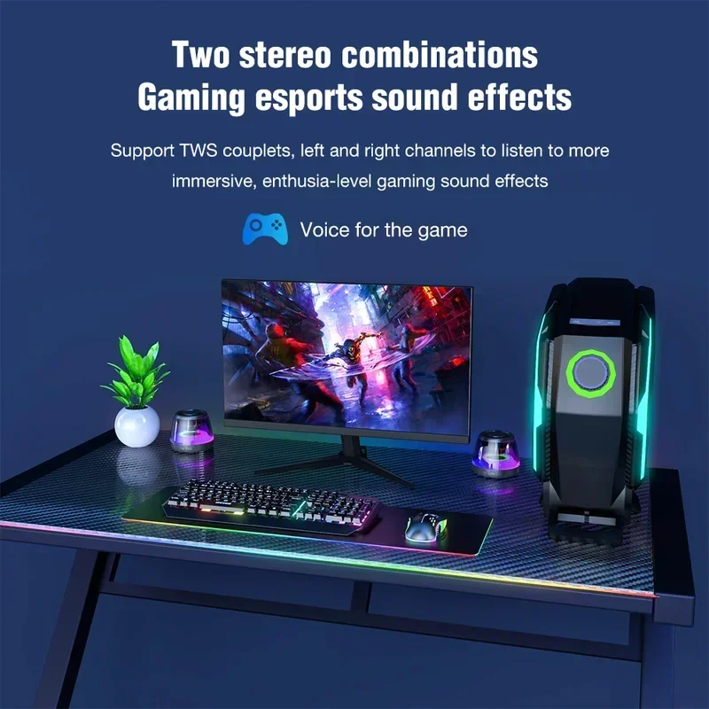 BT5.3 Magnetic Bluetooth Speaker RGB Mini Portable Gaming Speaker Magnetic Phone Holder Ring Wireless Sound Box Stereo Sound - Image 6