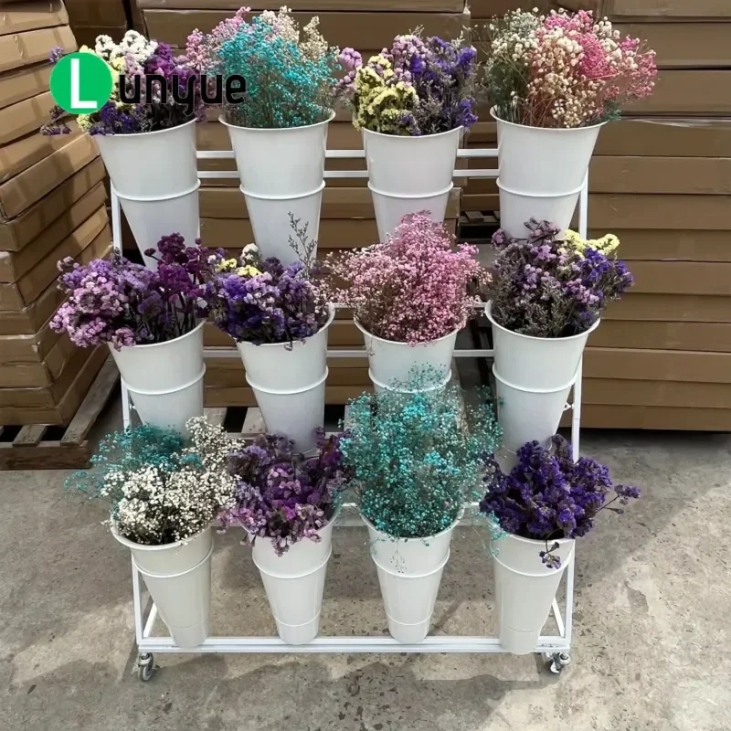 Art Deco Iron Flower Basket Eco Friendly Metal Vase for Living Room Desktop Home Decoration Modern Floral Arrangement Holder