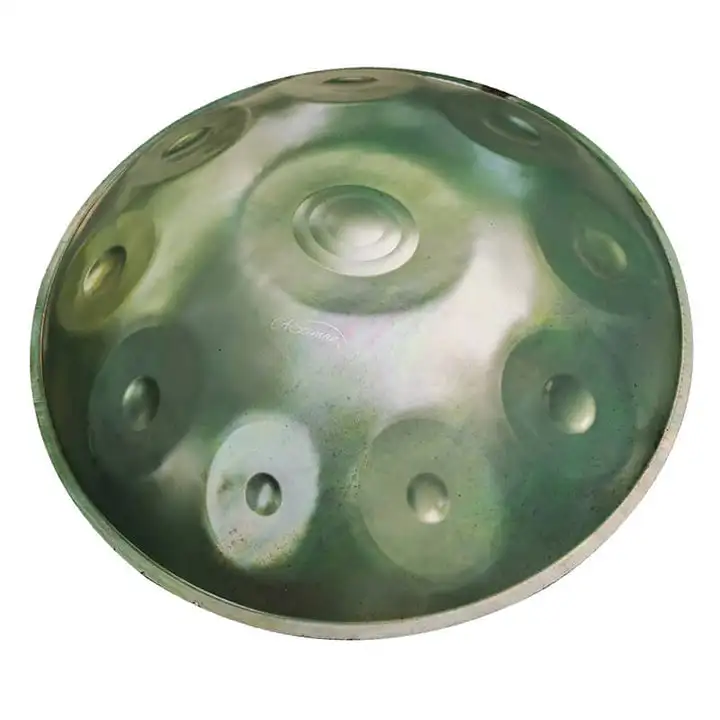 10 Notes Handpan, Resident Evil Vital Green, D Minor, Scale Green Pro Drum, 440/432hz, with Soft Bag Gift Set