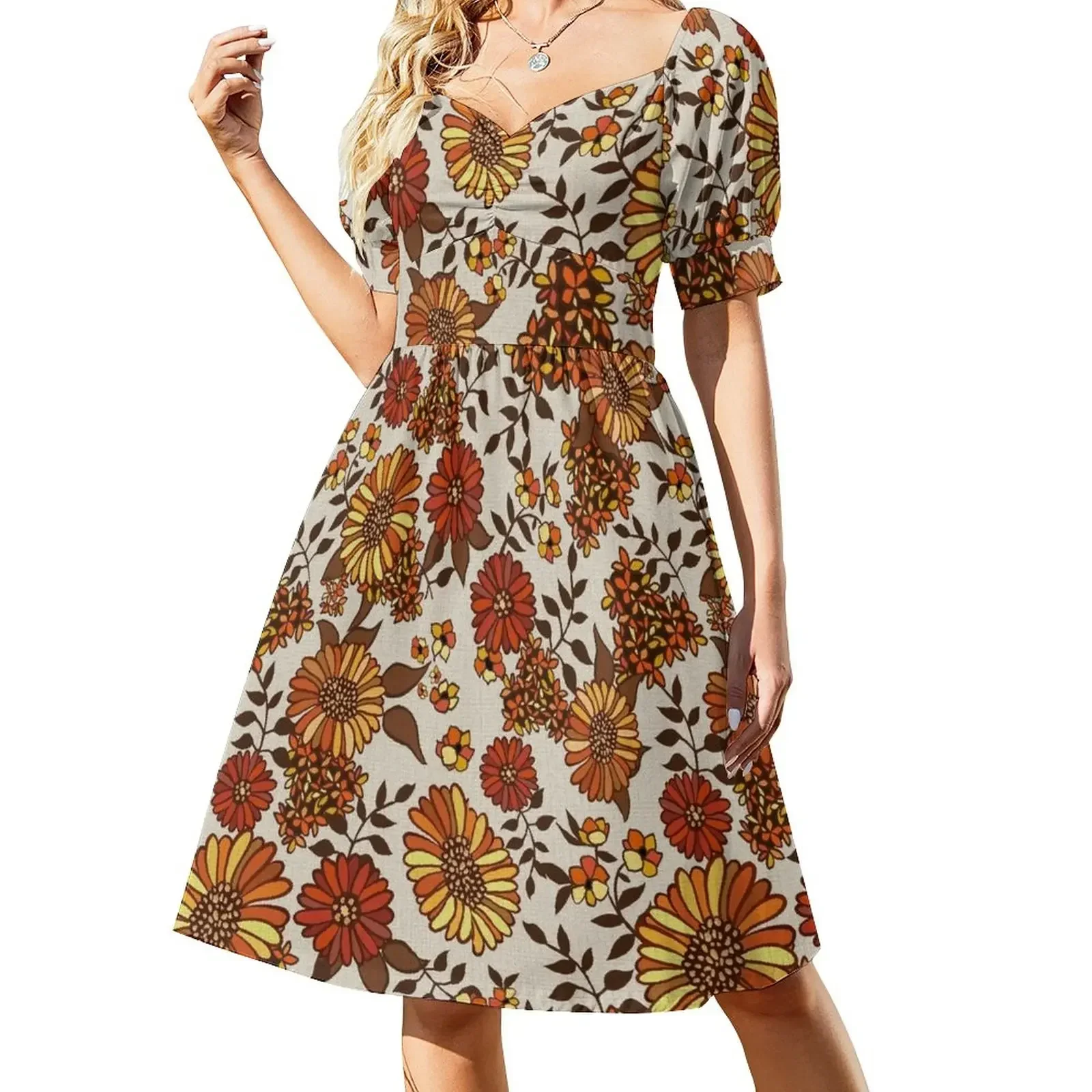 

Retro 70s boho hippie flower power Sleeveless Dress dresses for women loose summer dress summer dresses womens 2025 Dress