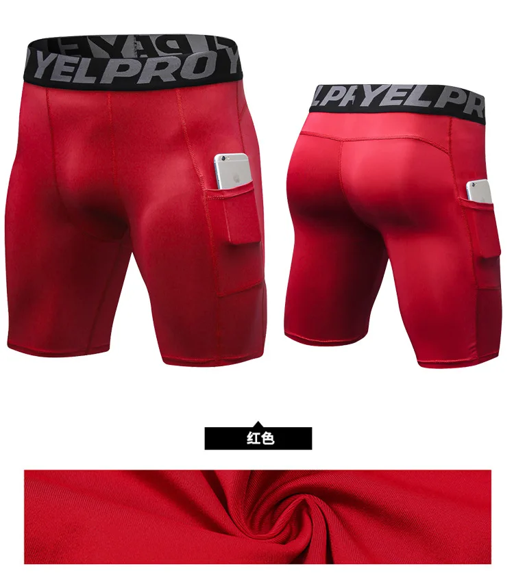 Sport-Shorts für Herren, Kompressions-Laufshorts mit Tasche, schnell trocknend, Workout, Fitnessstudio, Shorts, Fitness, Sport-Leggings für Herren – Detail 15