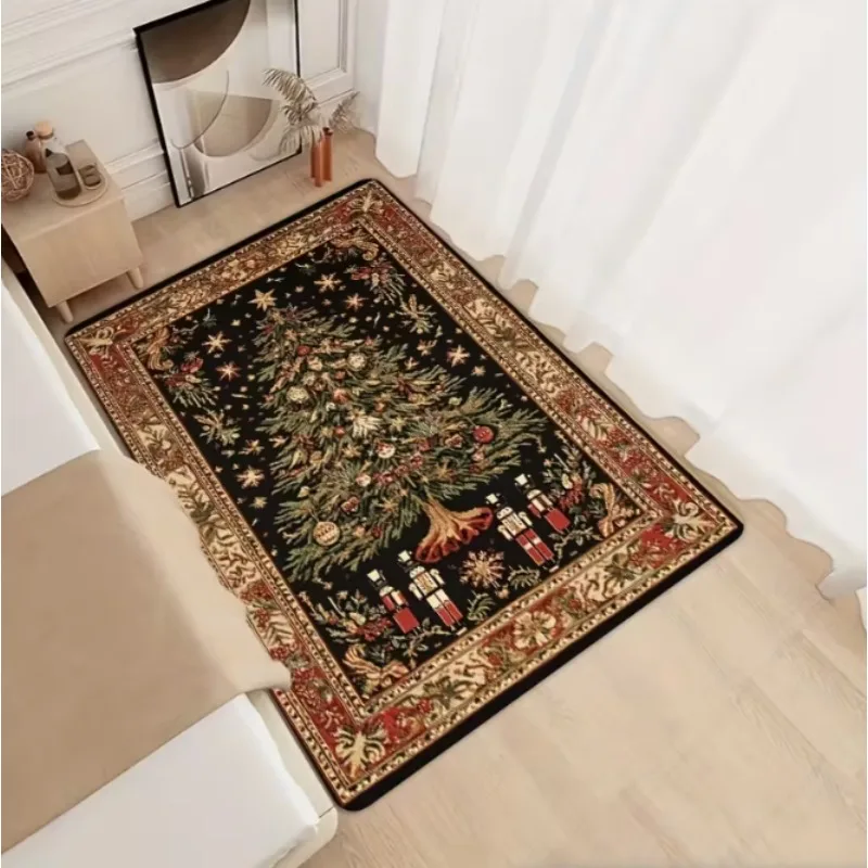 1 قطعة حصيرة منطقة منزل السكر الوردي للعطلات مناسبة لغرفة المعيشة وغرفة النوم والمطبخ هدية الكريسماس سجادة غرفة زينة عيد الميلاد #3