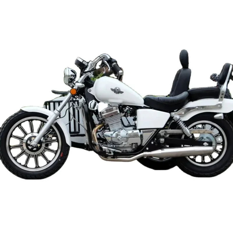 Three Seats Fuel Motorcycle New Arrival Motorcycle with Sidecar 400cc High Speed Double Rear Absorber