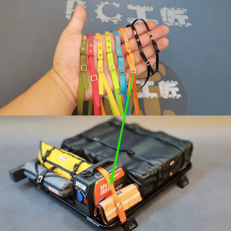 

1 шт. имитация багажника с цветными ремнями для 1/10 RC гусеничного автомобиля Traxxas TRX4 Defender Ford SCX10 RC4DW