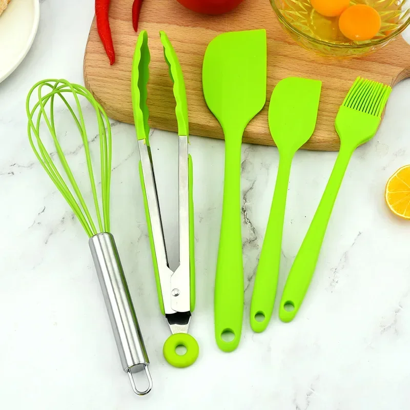 Silicone Baking Cake Tools 5-Piece Set Non-Stick Kitchen Utensil Set Spatula Full Five-Piece Set Spatula