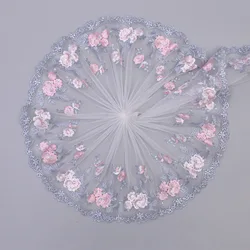 1 Yard Pink Embroidery Decoration Lace Fabric Lace Clothing Accessories Decoration Doll Dress 10CM Wide