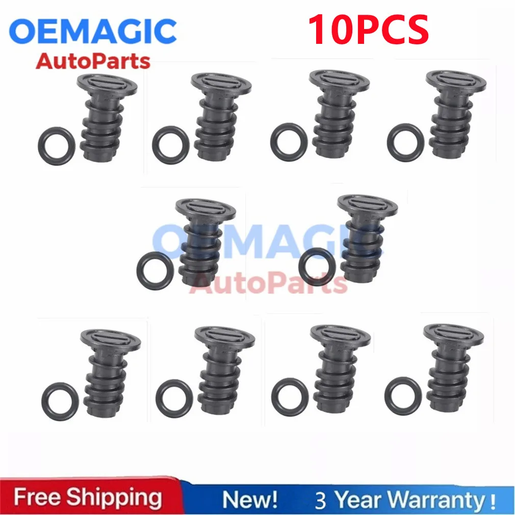 10Pcs Green Black Rubber Ring Engine Oil Pan Drain Screw Plug Plastic A0029902017 0029902017 for Mercedes-Benz C63 AMG S550 S550