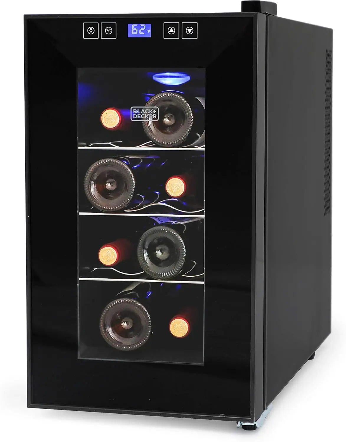 8-Bottle Wine Cooler with LED Display, Compact Refrigerator for Home Bar or Kitchen, Energy Efficient Cooling
