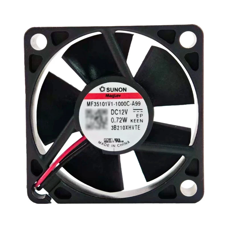 HJY 1-piece SUNON MF35101V1-1000C-A99 12V DC 0.72W 2-wire cooling fan, 35 x 35 x 10 mm