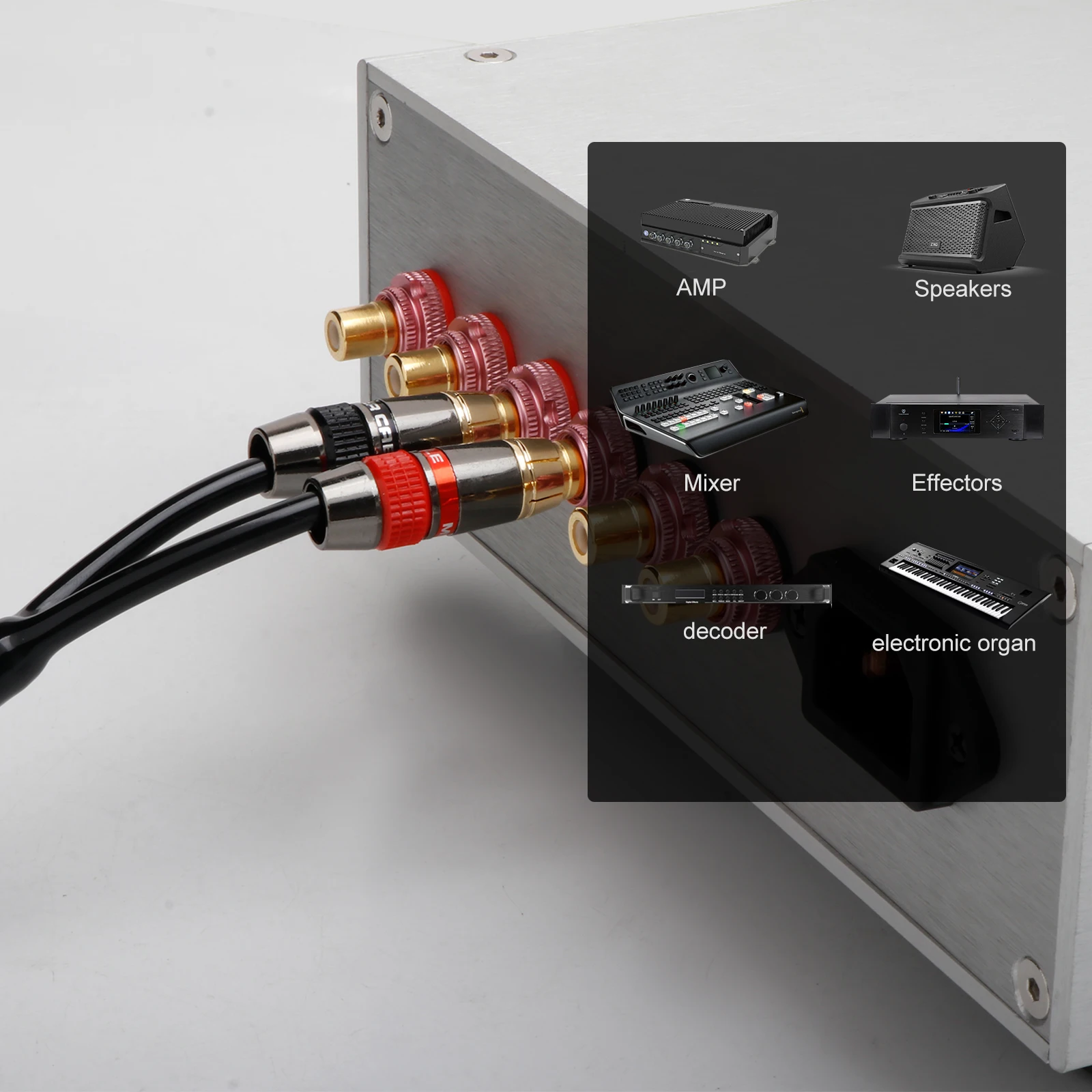 Hifi 6,35mm bis 2rca Audio kabel Stecker trs Stereo stecker an RCA-Stecker Zoll einfache Verbindung aus gezeichneter Sound für TV-Box – Detail 3