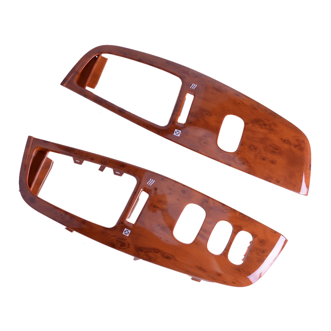 1 Pair Dashboard Air Vent Frame Panel Cover Fit for Toyota Land Cruiser 100 LC100 FJ100 1997-2004 2005 2006 2007 LHD Wood Grain