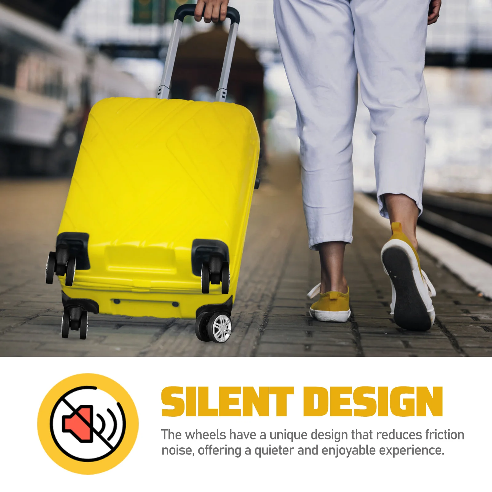 العالمي 4 قطعة حقيبة الأمتعة عجلات استبدال عجلات دوارة صامتة عالية القوة السفر جذع عجلة مجموعة لحقيبة تروللي بعجلات #4