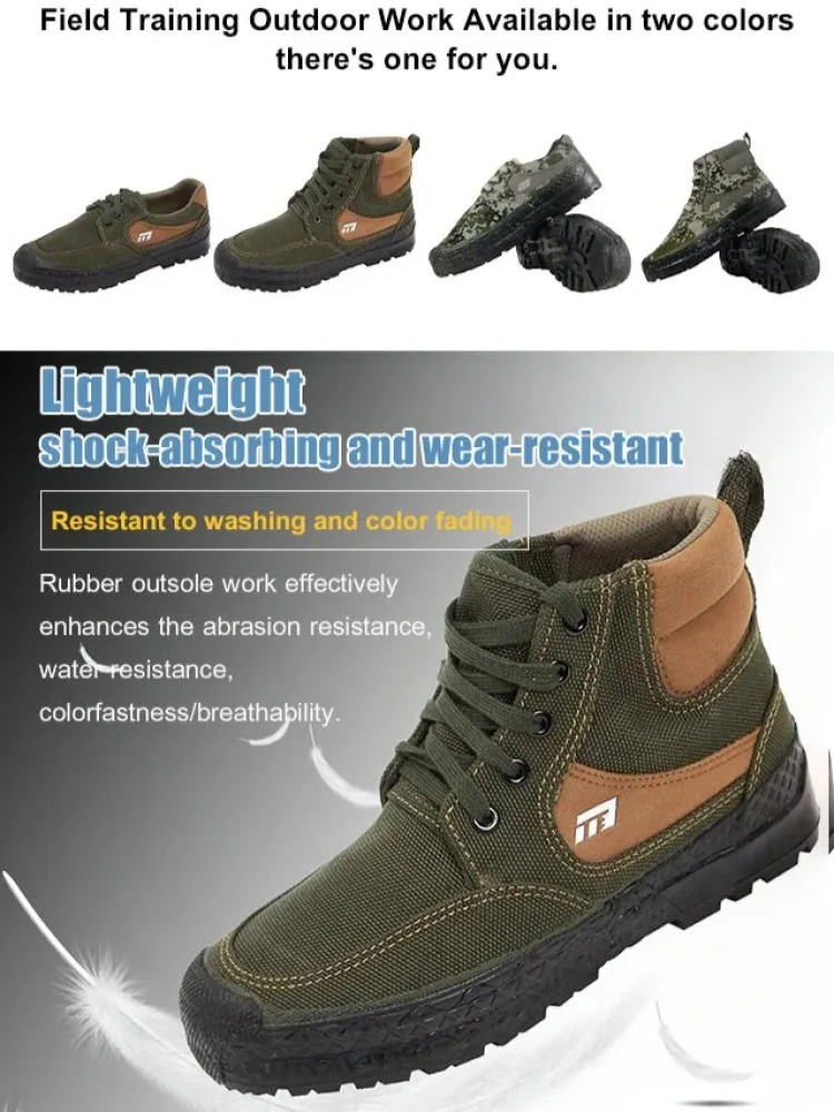 Scarpe da uomo impermeabili per la protezione del lavoro all\'aperto scarpe resistenti all\'usura e antiscivolo per la protezione del lavoro